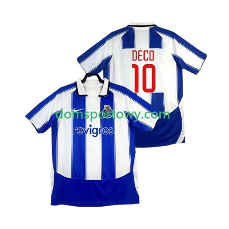 Koszulka FC Porto DECO 10 2003 2004 Retro Domowe Koszulki Piłkarskie Krótki Rękaw